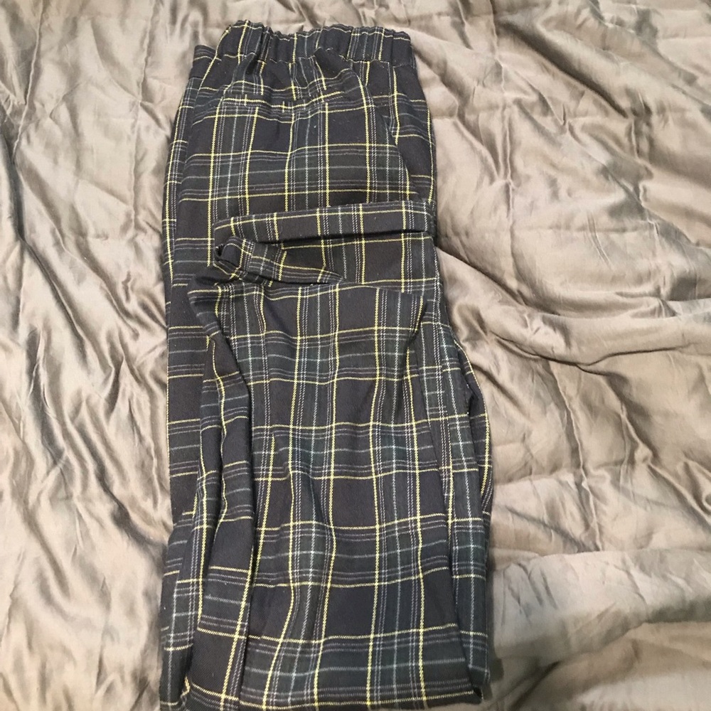 Green Plaid Pants